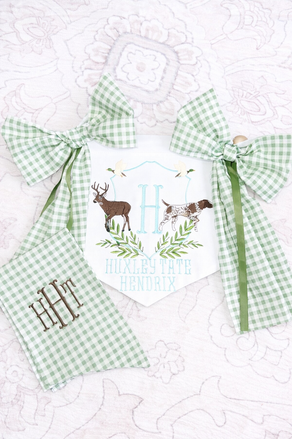 Banner with Large Fabric Bows